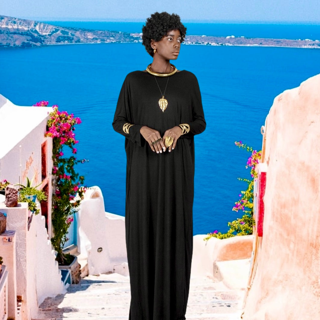 kara line dresses Maxi Dress Long Sleeve Black Bamboo Jersey – Traveling Black Dress WHERE TO WEAR black/white leather shoes Color:Black/White 7446 Black and red Suede