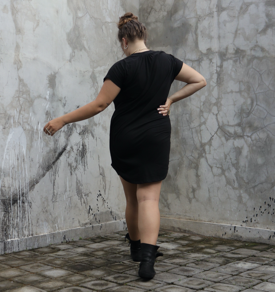Yari Dress Black Organic Cotton Traveling Black Dress Yari Dress Black Organic Cotton Traveling Black Dress
